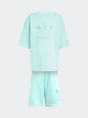 adidas originals Green Short 100% Cotton T-Shirt Set - Image 6 of 8
