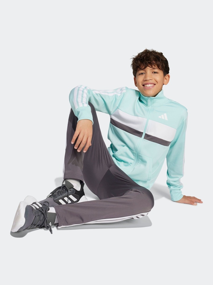 adidas Green 3 Stripe Tibero Tracksuit - Image 2 of 7