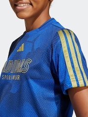 adidas Blue Tiro Football T-Shirt - Image 5 of 6