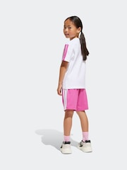 adidas White Essentials 100% Cotton Shorts and T-Shirt Set - Image 3 of 7