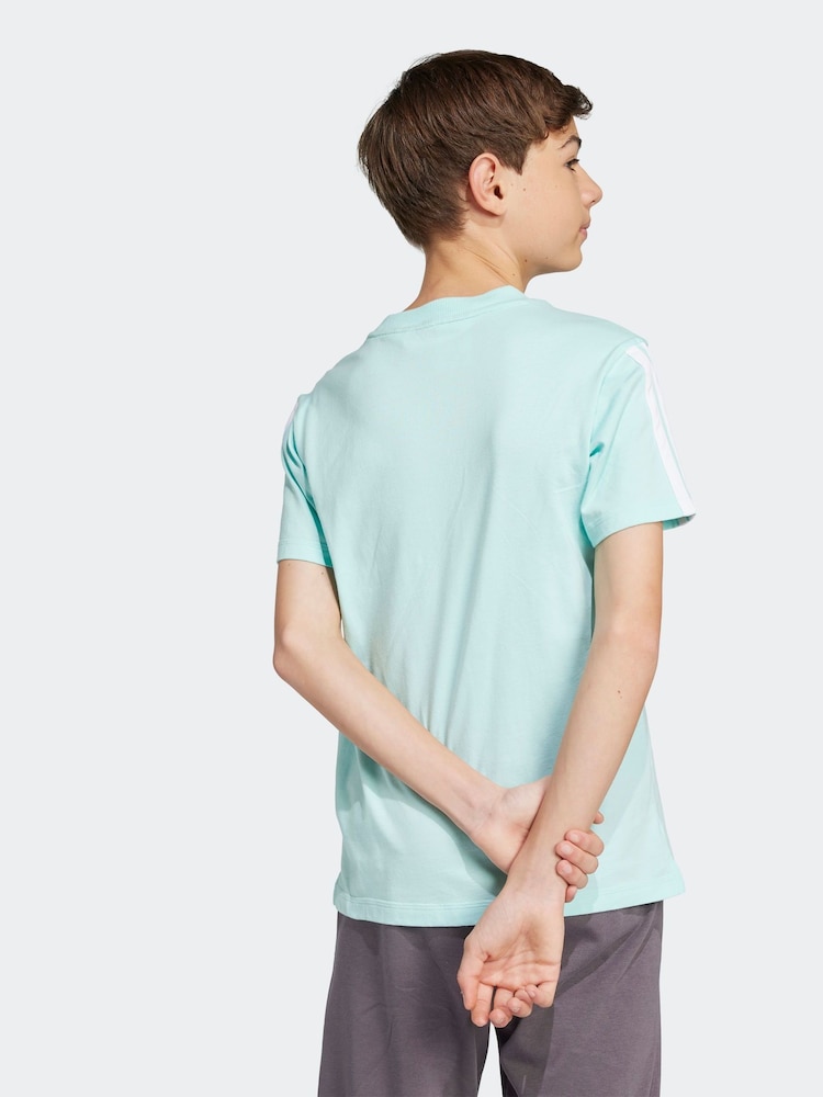 zelena - adidas sezonska majica s kratkimi rokavi Essentials Tiberio s 3črtami - Slika 2 iz 5 zelena - adidas sezonska majica s kratkimi rokavi Essentials Tiberio s 3črtami - Slika 2 iz 5