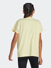 adidas Yellow Winter Glam Metallic T-Shirt - Image 2 of 5
