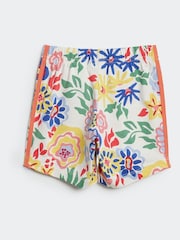 adidas Originals White Blue Floral Liberty London T-shirt and Short Set - Image 4 of 7