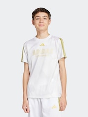 adidas White Tiro Football T-Shirt - Image 1 of 6