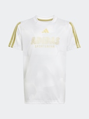 adidas White Tiro Football T-Shirt - Image 6 of 6