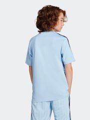 adidas originals Blue Loose Fit Stripe T-Shirt - Image 2 of 5
