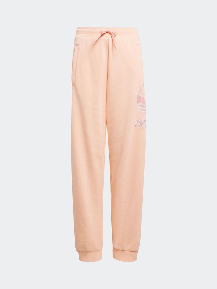 adidas originals Orange Large Logo Oversized 100% Cotton Joggers - Image 6 of 6