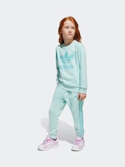 adidas originals Green Trefoil Crew Set - Image 1 of 8