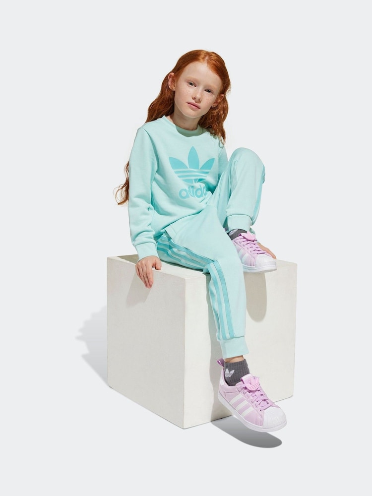 adidas originals Green Trefoil Crew Set - Image 3 of 8