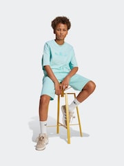 Зеленый - adidas originals Oversized Trefoil100% Cotton T-Shirt - Image 3 of 6