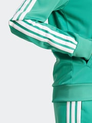 adidas Green Dark Essentials 3 Stripes Tracksuit - Image 4 of 5