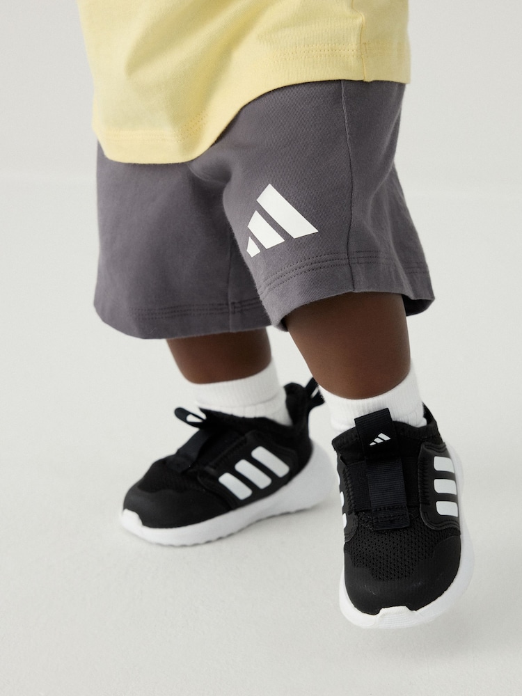 adidas Yellow Essentials 100% Cotton Shorts and T-Shirt Set - Image 4 of 4