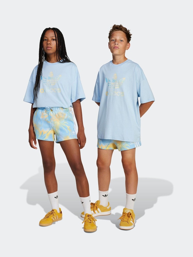 adidas originals Blue Printed Shorts - Image 1 of 6