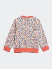 adidas originals White Blue Floral Liberty London Crew Tracksuit - Image 3 of 7