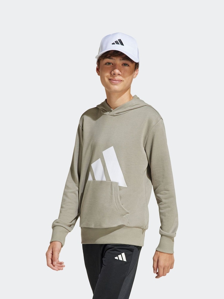 adidas Brown Large Logo Hoodie - Image 1 of 5