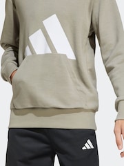 adidas Brown Large Logo Hoodie - Image 5 of 5