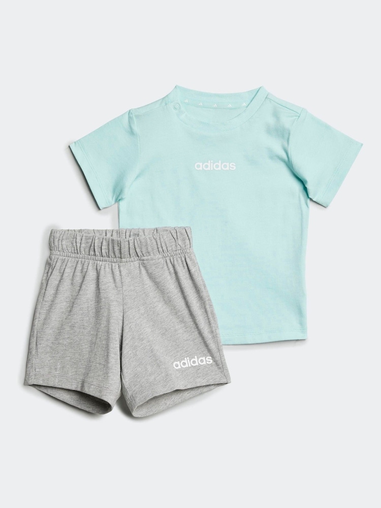 adidas Green Essentials 100% Cotton Shorts T-Shirt Set - Image 1 of 7 adidas Green Essentials 100% Cotton Shorts T-Shirt Set - Image 1 of 7