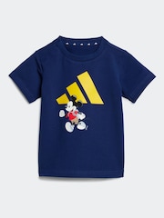 Azul - adidas Disney Mickey Mouse Short and T-Shirt Set - Imagen 3 de 8