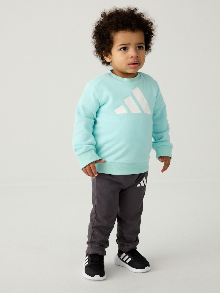 adidas Green Infant Essentials Sweatshirt and Joggers Set - Image 1 of 13
