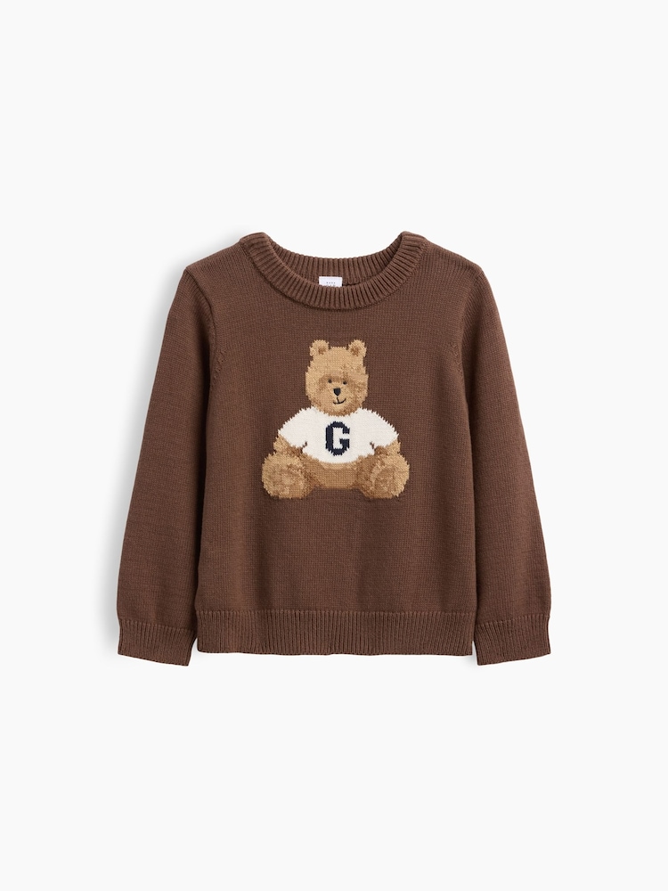 Ours Marron Brannan - Pull Gap à col rond (6mois-5ans) - Image 1 sur 2