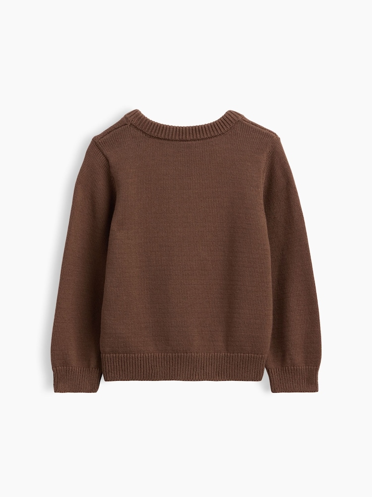 Ours Marron Brannan - Pull Gap à col rond (6mois-5ans) - Image 2 sur 2