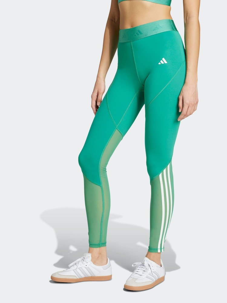 adidas Green Hyperglam Full Length Leggings - Image 1 of 6