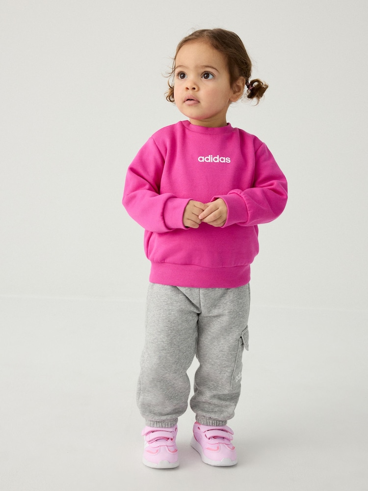 adidas Pink Essentials Logo Tracksuit - Image 1 of 1