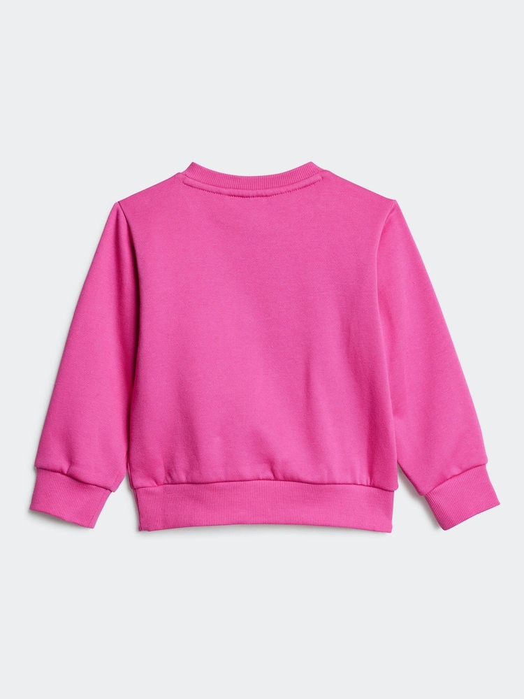 adidas Pink Essentials Logo Tracksuit - Image 10 of 14
