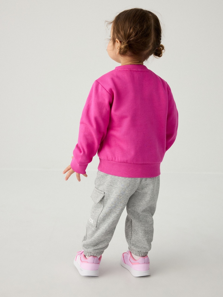 adidas Pink Essentials Logo Tracksuit - Image 2 of 14