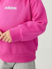 adidas Pink Essentials Logo Tracksuit - Image 5 of 14