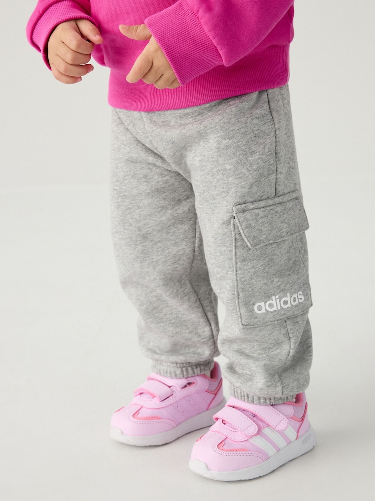 adidas Pink Essentials Logo Tracksuit - Image 6 of 14