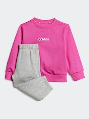 adidas Pink Essentials Logo Tracksuit - Image 8 of 14