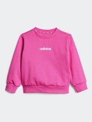 adidas Pink Essentials Logo Tracksuit - Image 9 of 14