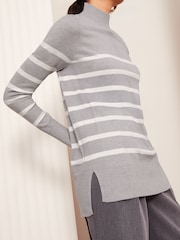 Friends Like These Grey Longline Tunic Jumper - Image 2 of 4