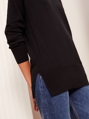 Friends Like These Black V-Neck Knit Jumper - Image 4 of 5
