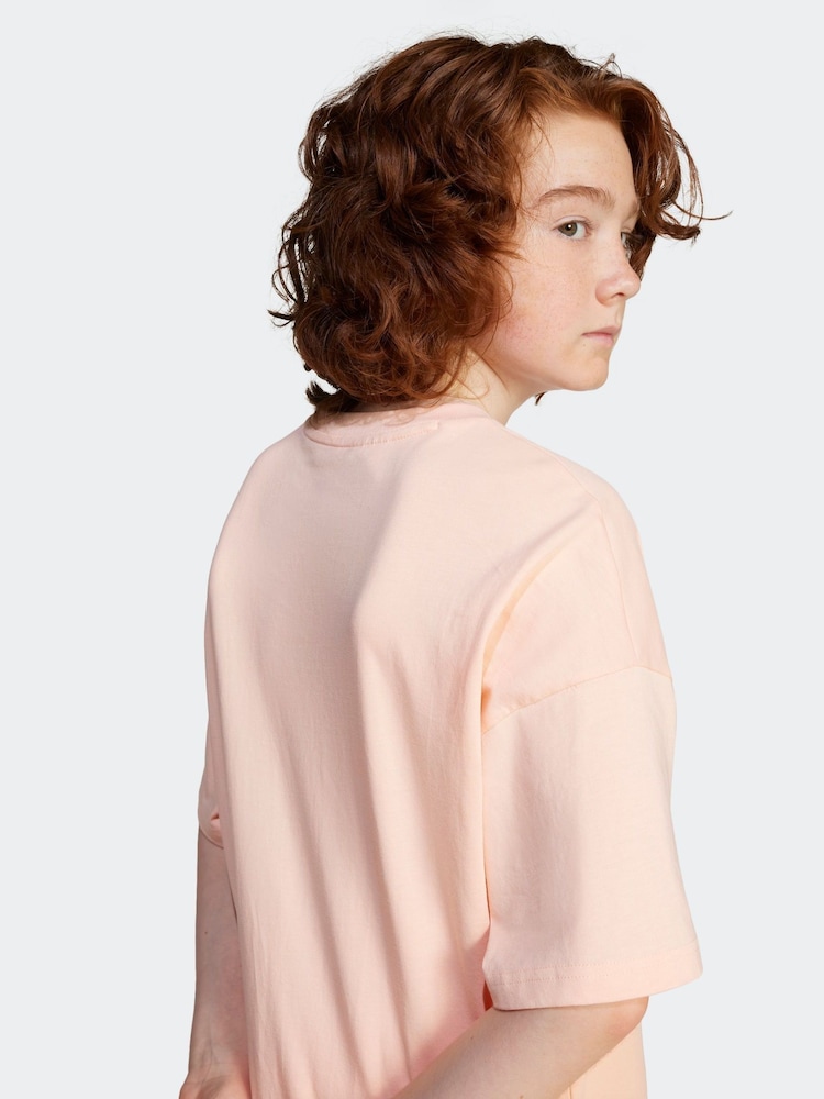 adidas originals Pink Oversized Trefoil100% Cotton  T-Shirt - Image 5 of 6