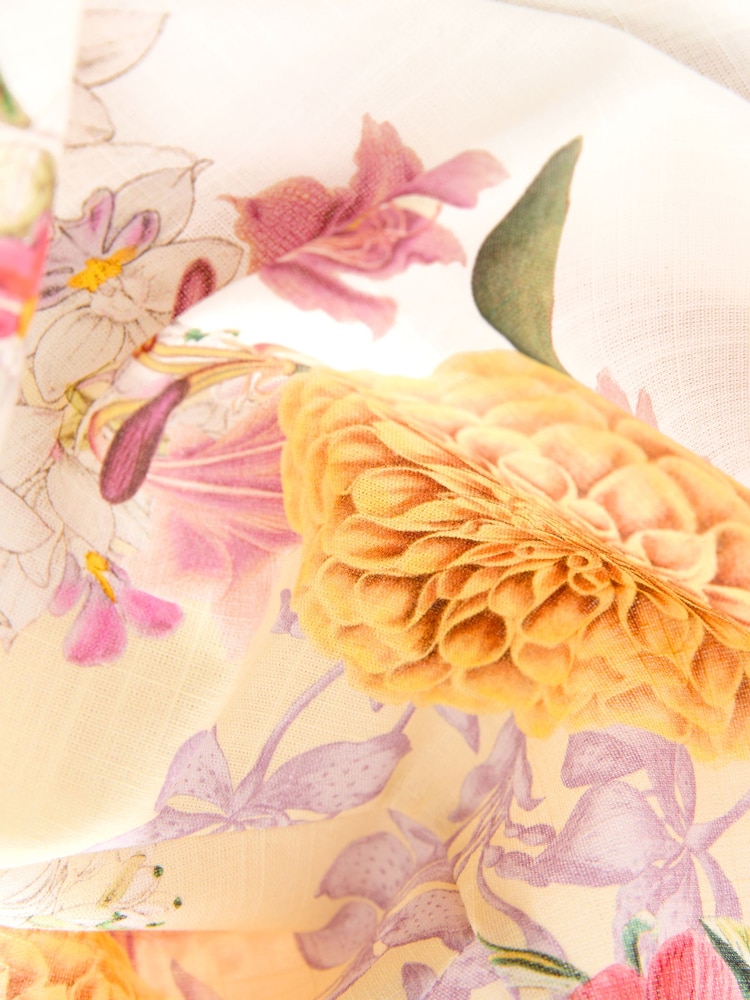 Yellow Floral Kew Collection 100% Cotton Slip - Image 11 of 11