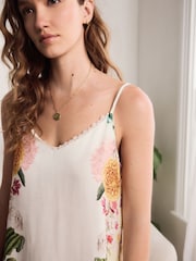 Yellow Floral Kew Collection 100% Cotton Slip - Image 6 of 11