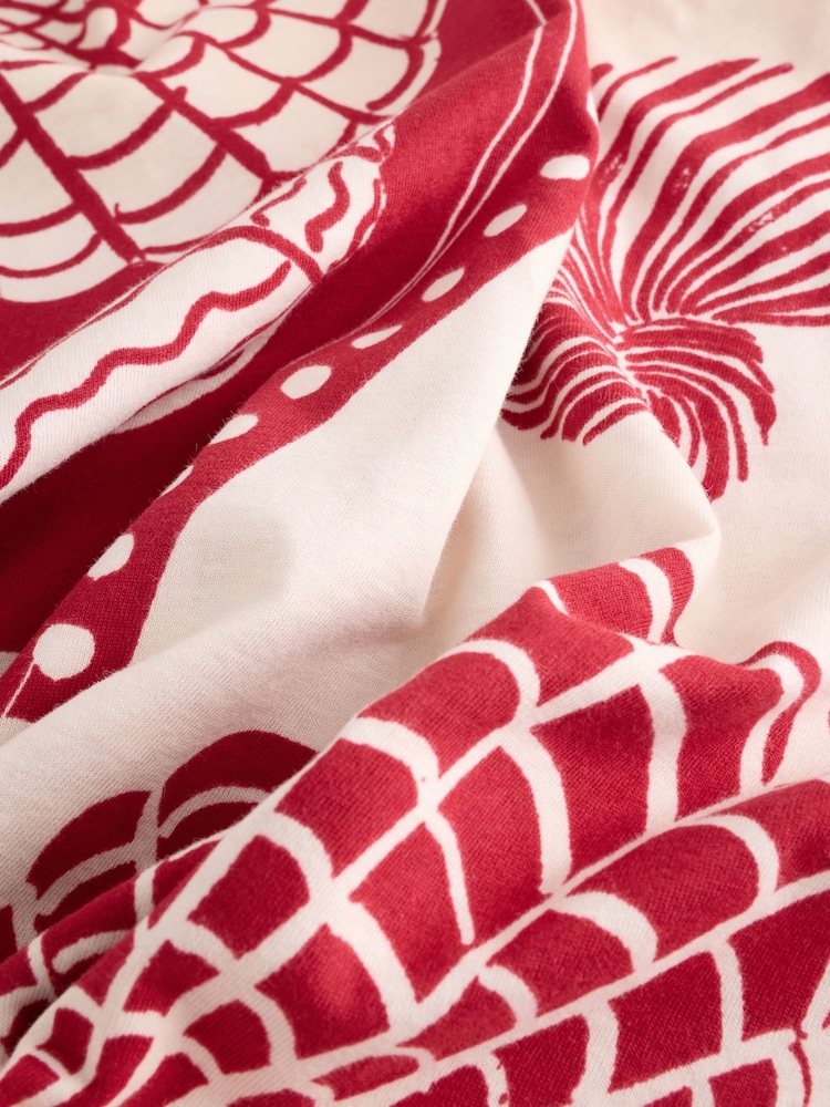 Red Shells Print Slip Nightie - Image 9 of 9