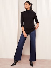 Friends Like These Black Longline Tunic Jumper - Image 2 of 4
