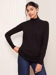 Friends Like These Black Longline Tunic Jumper - Image 3 of 4