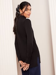 Friends Like These Black Longline Tunic Jumper - Image 4 of 4