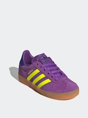 adidas Originals Purple Light Gazelle Trainers - Image 3 of 9