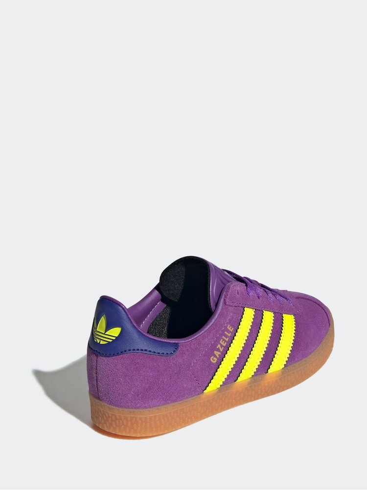 adidas Originals Purple Light Gazelle Trainers - Image 4 of 9