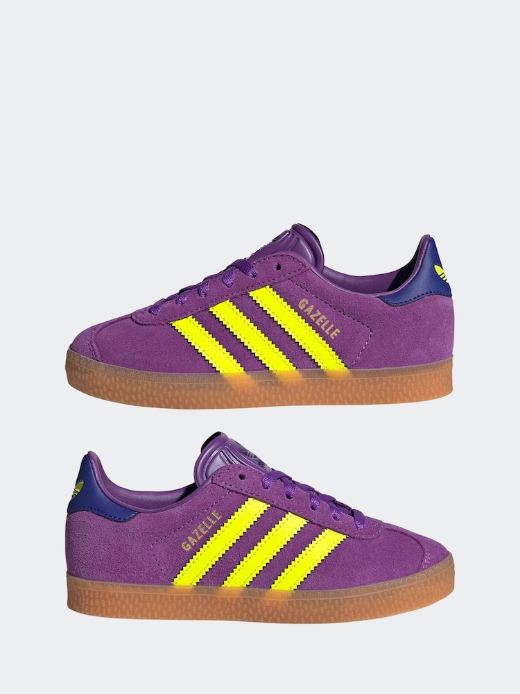 adidas Originals Purple Light Gazelle Trainers - Image 5 of 9