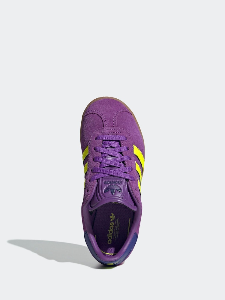 adidas Originals Purple Light Gazelle Trainers - Image 6 of 9