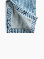 Gap Light Wash Denim Stripe Utility One-Piece Dungarees (0-24mths) - Image 4 of 4