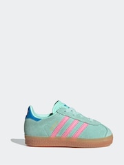 Vert - Adidas Originals Gazelle Infant Kids Trainers - Image 1 de 10
