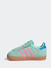 Vert - Adidas Originals Gazelle Infant Kids Trainers - Image 2 de 10