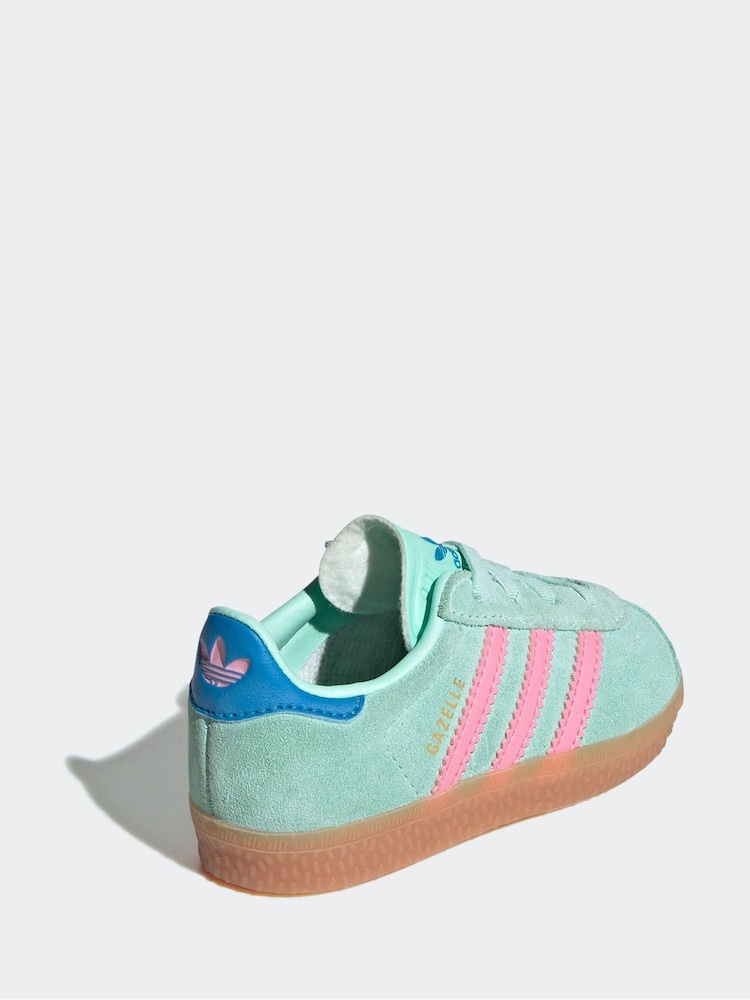 Adidas Originals Green Gazelle Infant Kids Trainers - Image 5 of 10